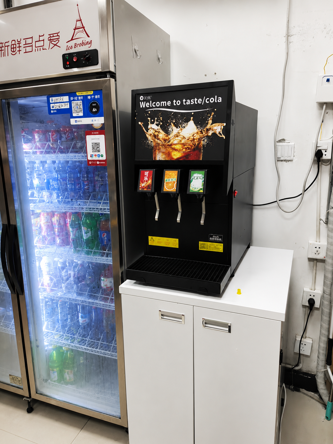 Yuanyin Machinery | Chenguang Stationery Store – Jianbo L1‑3F Cola Dispenser Implementation Case 1