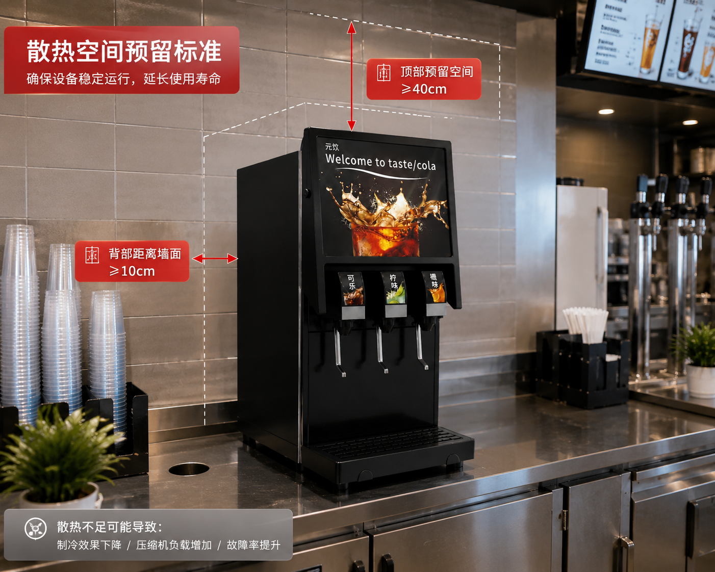 元饮可乐机散热示意