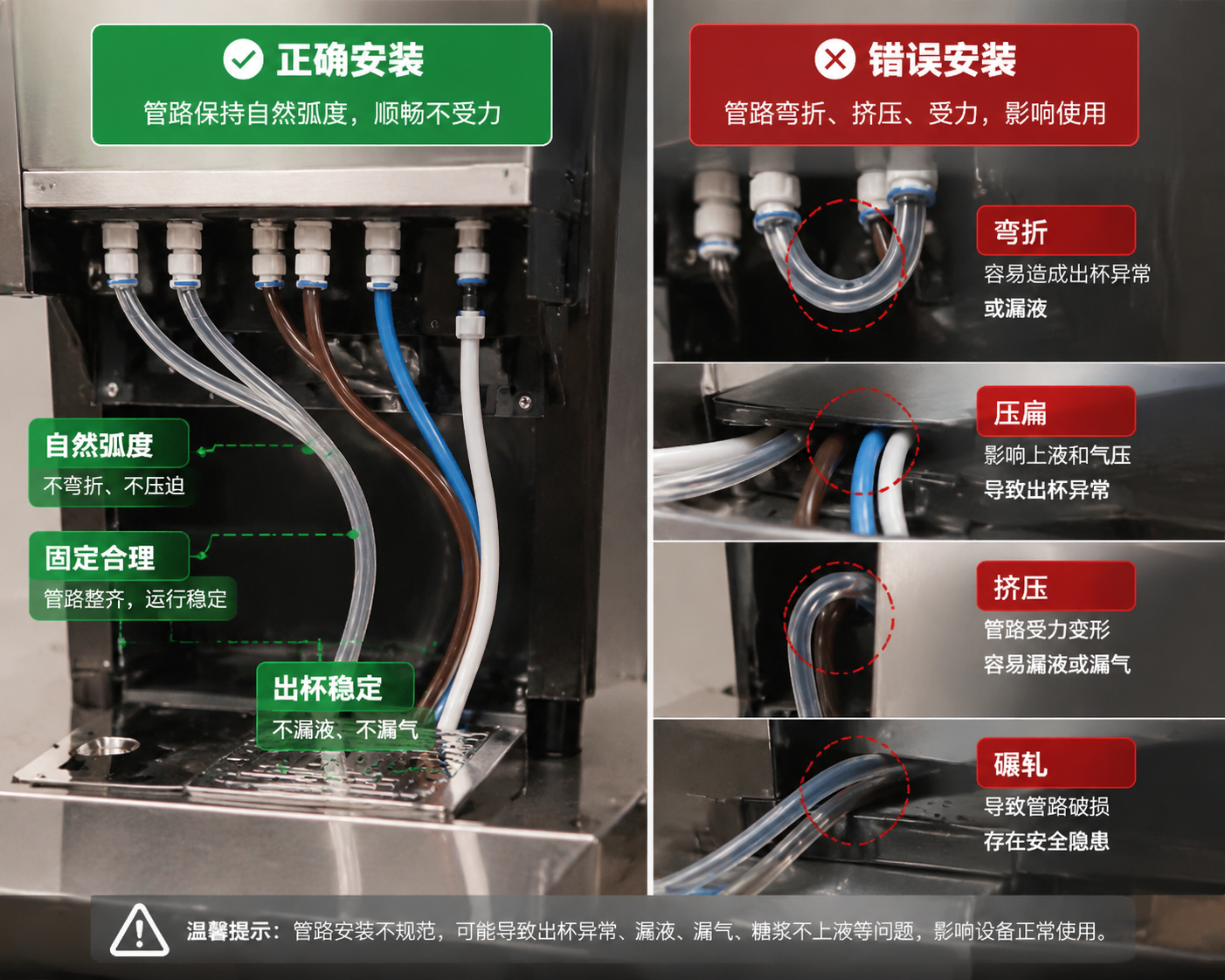 元饮可乐机管路注意事项