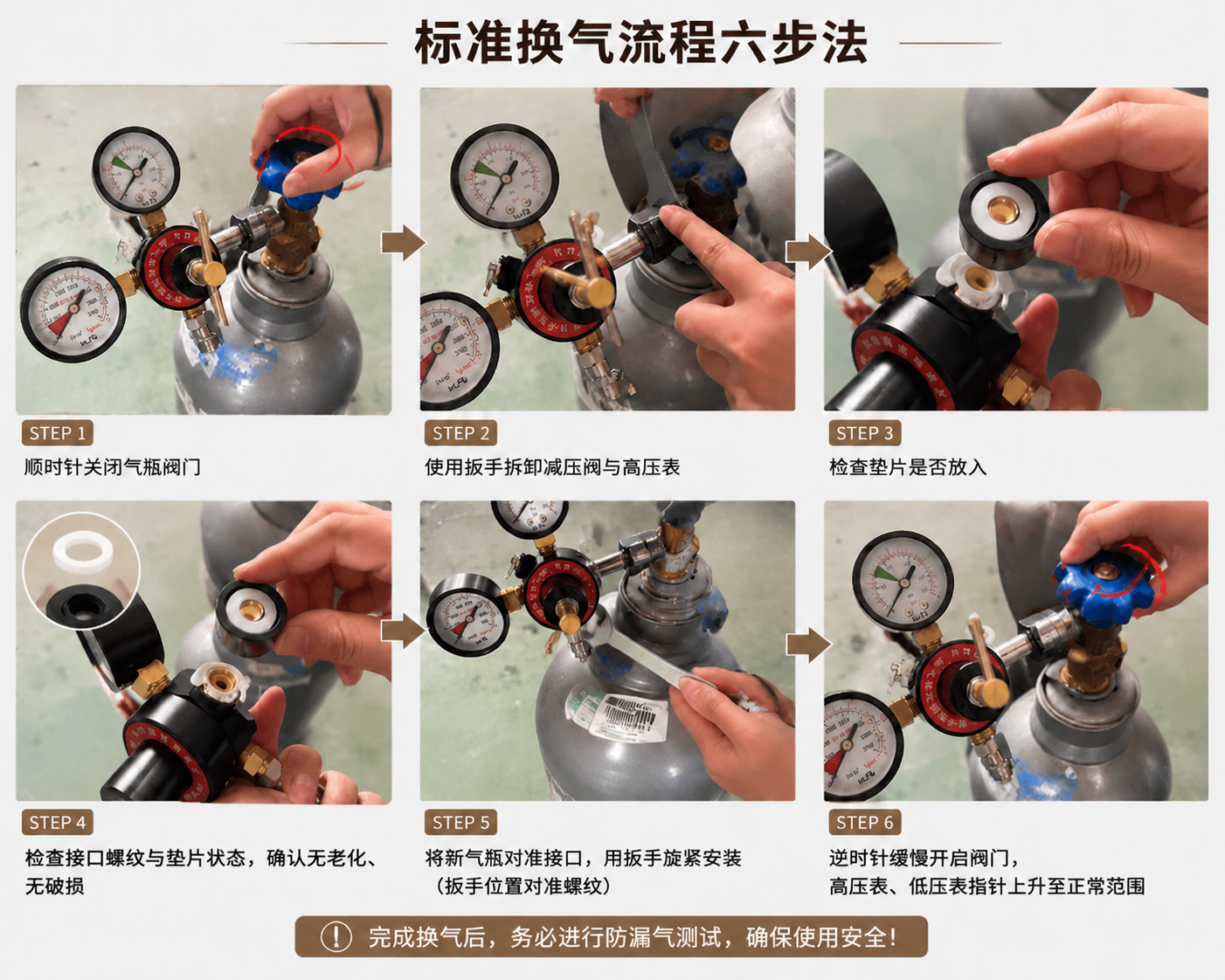 元饮气瓶换气方法