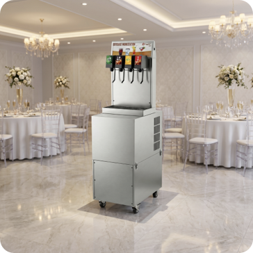 Mobile valve tower type post-mix cola dispenser